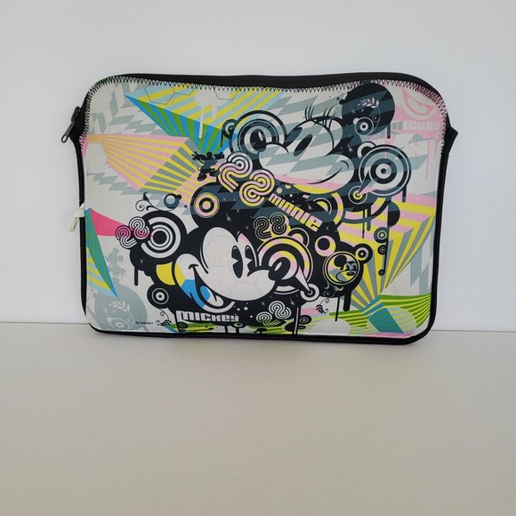 Disney Mickey & Minnie Reversible Neoprene Laptop Cover Sleeve 13x10 Colorful - Picture 4 of 8